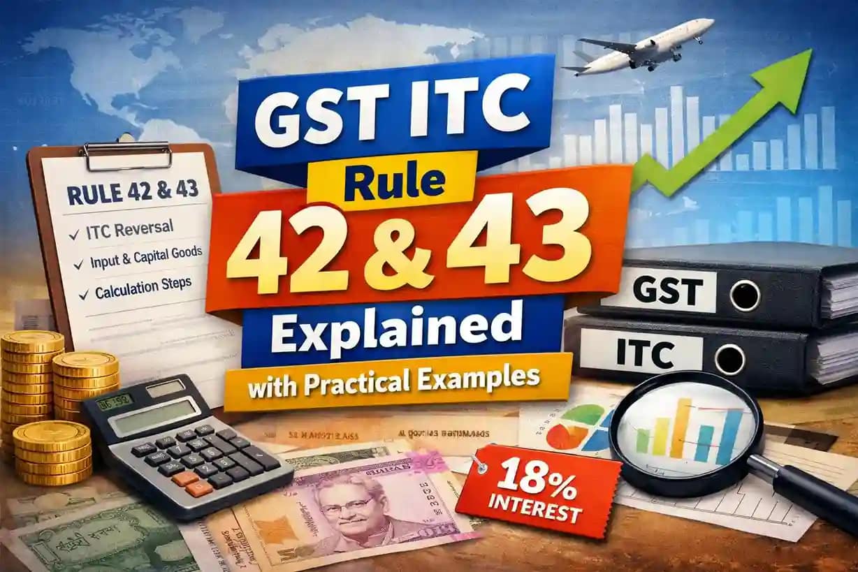 GST ITC Rule 42 & 43 explained with practical examples for ITC reversal under GST