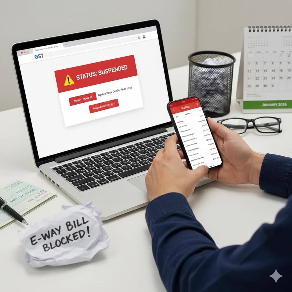 GST Registration Suspended? Don’t Panic! How to Fix the Rule 10A Bank Detail Error in 5 Minutes